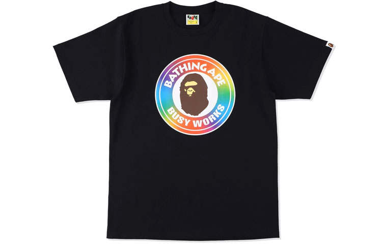 A BATHING APE Bape Rainbow Busy Works Tee