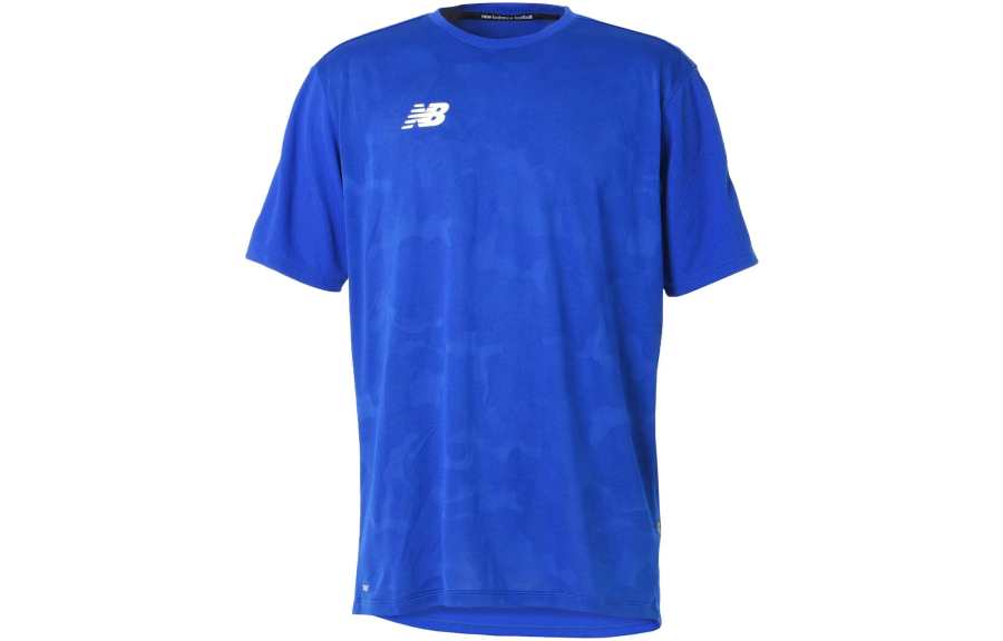 New Balance New Balance T Shirts Men's Blue Crew Neck Moderate Straight Fit