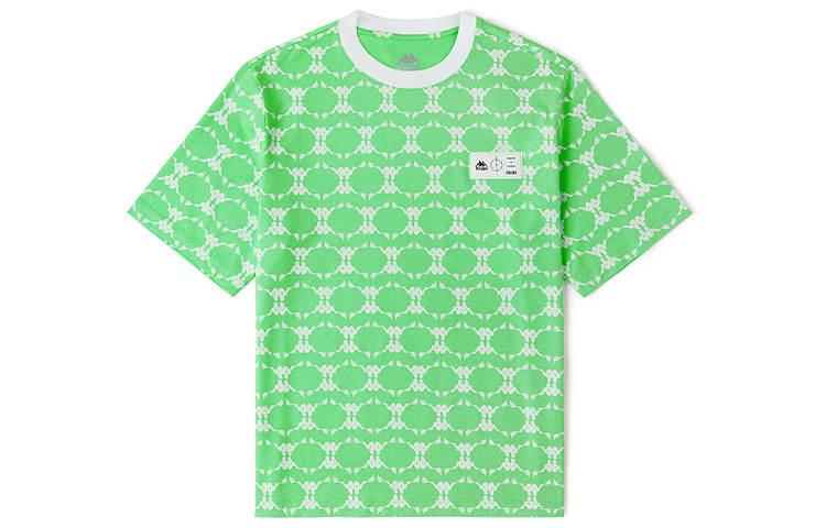 Kappa Monogram T Shirts Unisex Crew Neck Moderate Straight Fit