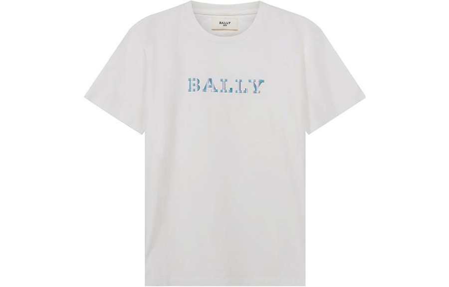 BALLY T Shirts Men's White Crew Neck Moderate Straight Fit
