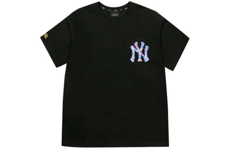 MLB New York Yankees T Shirts Unisex Black Crew Neck Moderate Straight Fit
