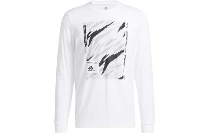 Adidas Adidas T Shirts Men's White Crew Neck Moderate Straight Fit