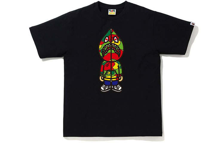 A BATHING APE Bape Sta Camo Classic Milo Shark Tee