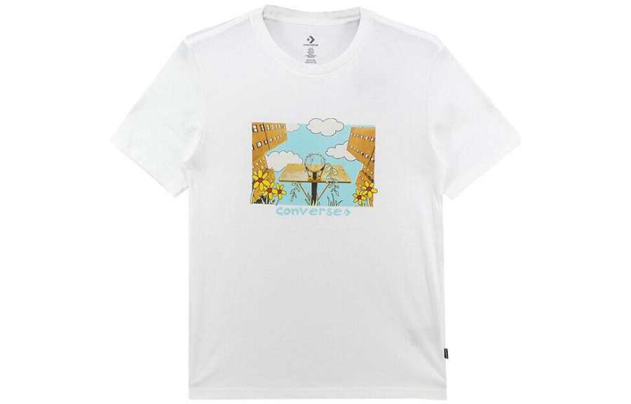 Converse Converse Overgrown Hoops T Shirt Men's White