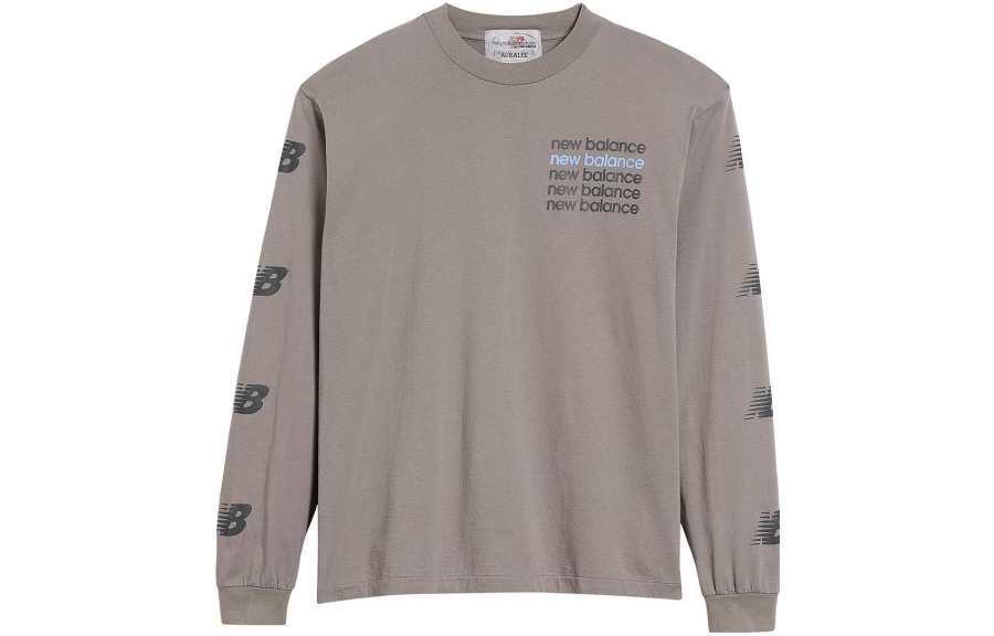 New Balance New Balance New Balance X AURALEE T Shirts Unisex Gray Crew Neck Moderate Straight Fit