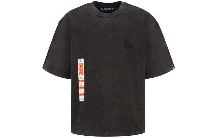 EVISU EVISU Drop Shoulder Sleeve T-Shirt Men's Black