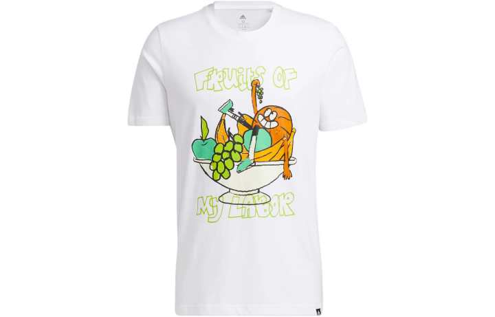 Adidas Adidas T Shirts Men's White Crew Neck Moderate Other