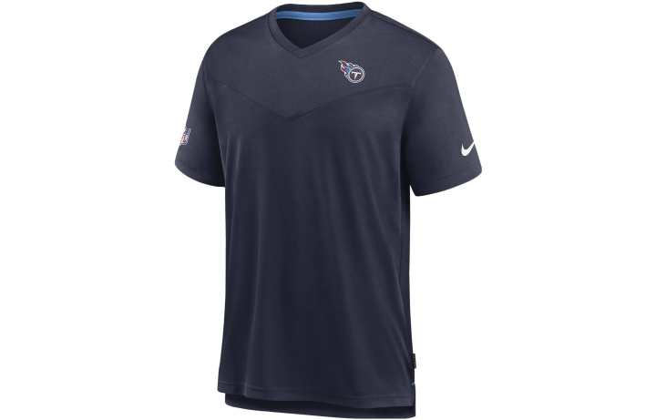 Nike Nike T Shirts Men's Blue V Neck Moderate Straight Fit