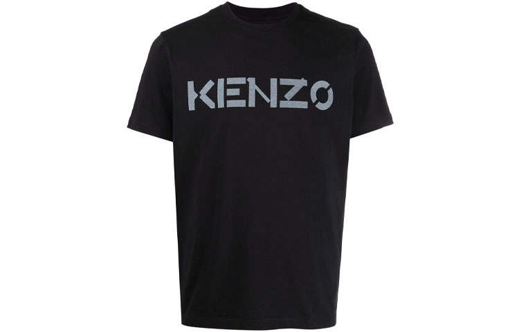 KENZO T Shirts Men's Black Crew Neck Moderate Straight Fit