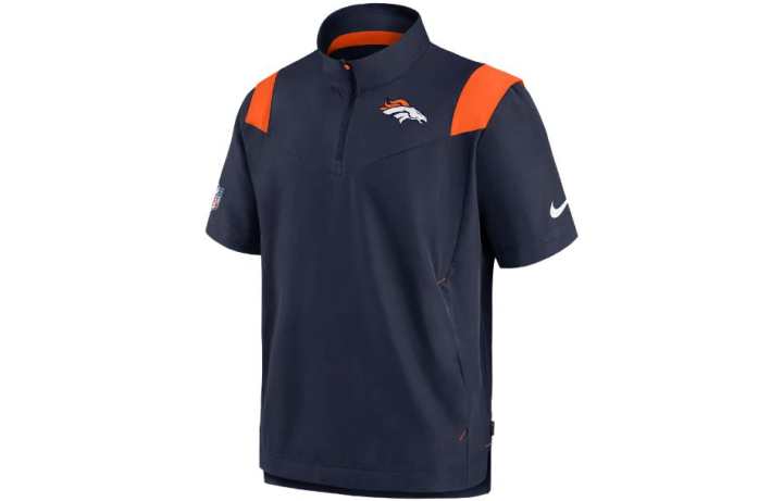 Nike Nike T Shirts Men's Marine Blue Stand Collar Moderate Straight Fit