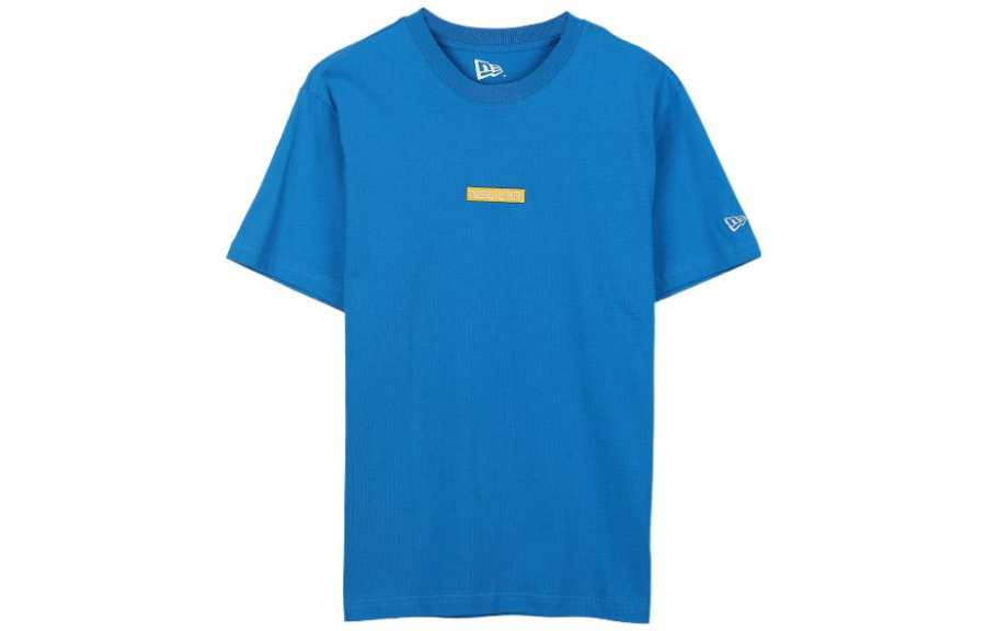 New Era T Shirts Unisex Blue Crew Neck Moderate