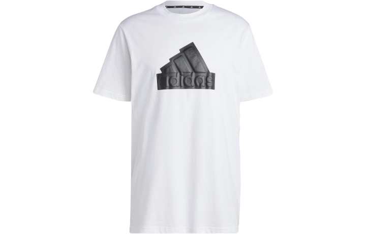 Adidas Adidas T Shirts Men's White Crew Neck Moderate Straight Fit