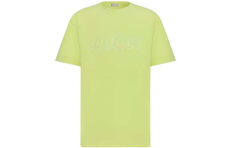 DIOR T Shirts Men's Yellow Crew Neck Moderate
