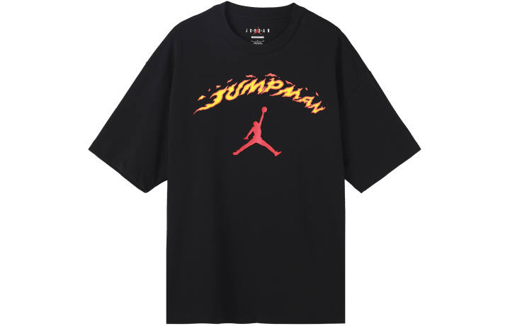 Jordan Jordan Fire Jumpman T Shirt Men's Black