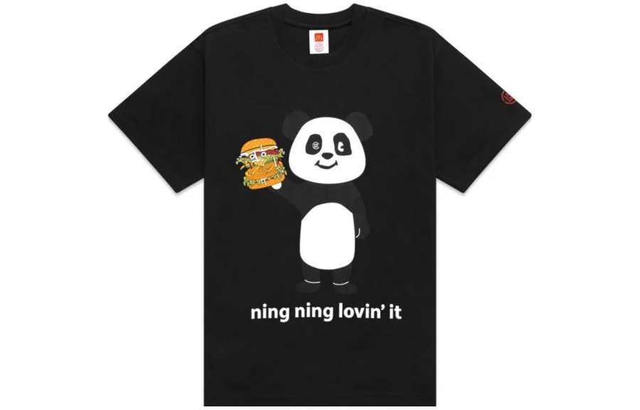 CLOT X McDonald's T Shirts Unisex Black Crew Neck Moderate Straight Fit