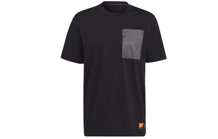 Adidas Adidas T Shirts Men's Black Crew Neck Moderate Straight Fit
