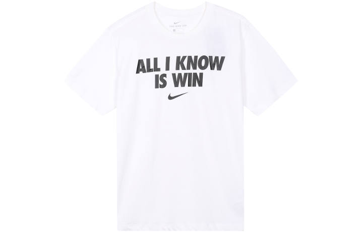 Nike Nike T Shirts Men's White Crew Neck Moderate Straight Fit