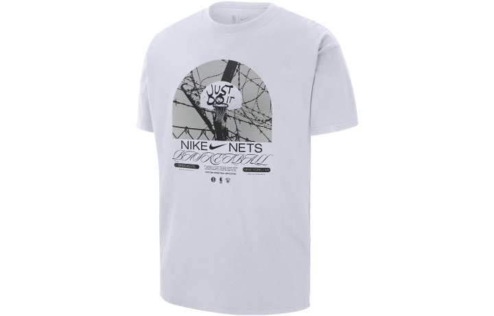 Nike Nike T Shirts Men's White Crew Neck Moderate Straight Fit