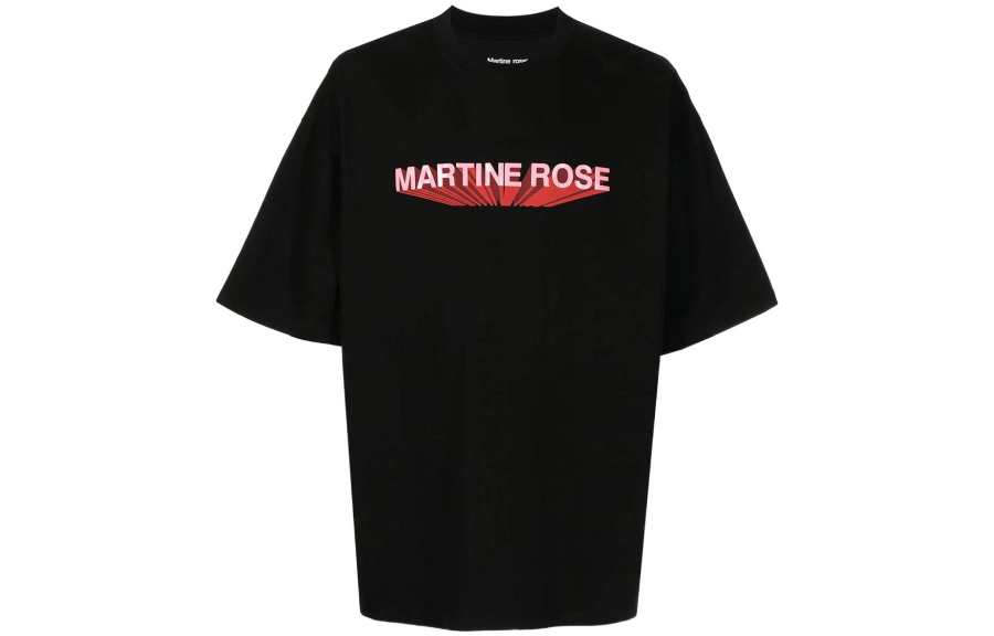 Martine Rose T Shirts Unisex Black Crew Neck Moderate Straight Fit