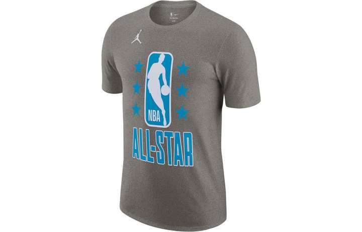 Jordan Jordan T Shirts Men's Gray Crew Neck Moderate Straight Fit