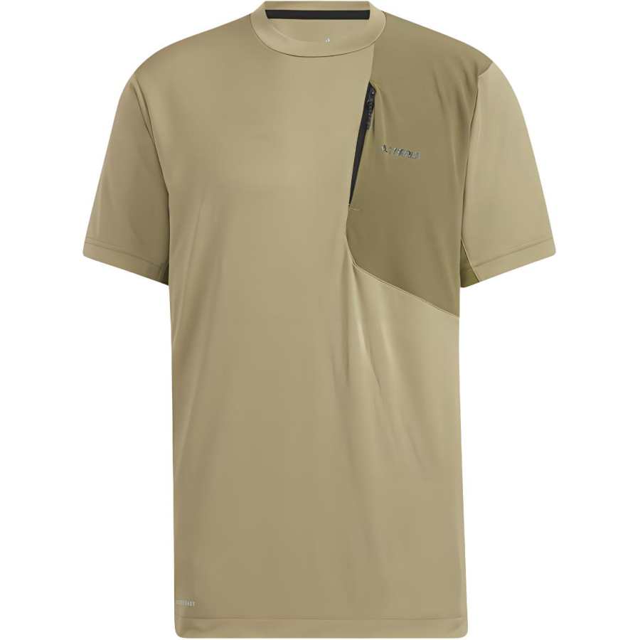 Adidas Adidas T Shirts Men's Green Crew Neck Moderate Straight Fit