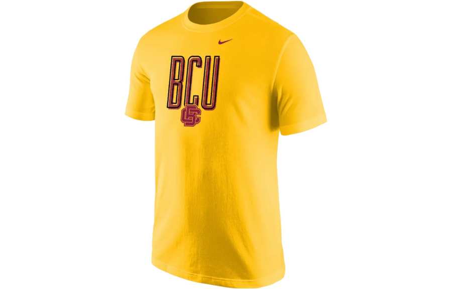 Nike Nike T Shirts Men's Gold Crew Neck Moderate Straight Fit
