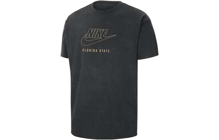 Nike Nike T Shirts Men's Gray Crew Neck Moderate Straight Fit