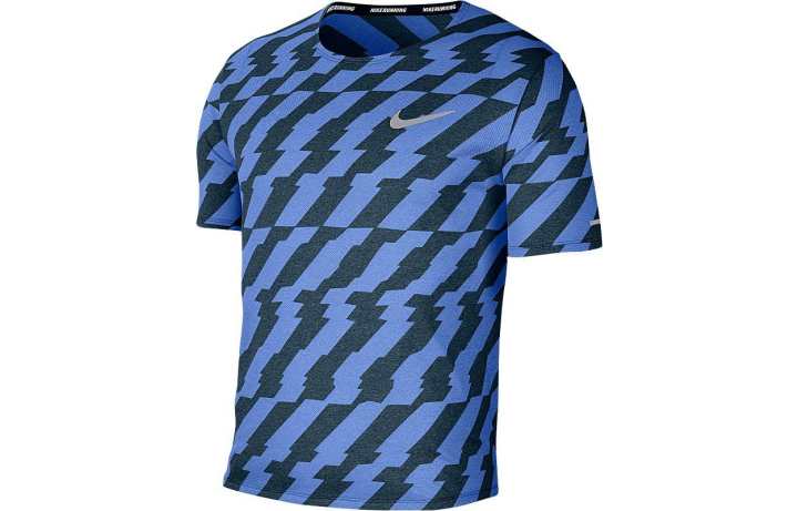 Nike Nike T Shirts Men's Blue Crew Neck Moderate Straight Fit