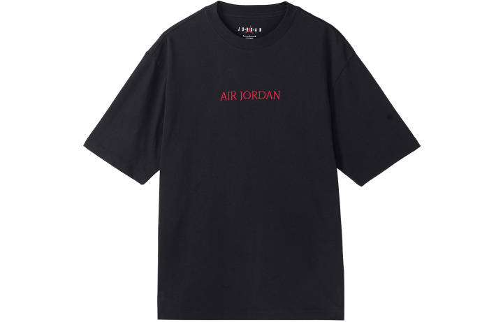 Jordan Jordan T Shirts Men's Black Crew Neck Moderate Straight Fit