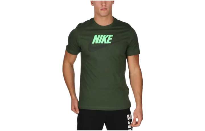 Nike Nike T Shirts Men's Green Crew Neck Moderate Straight Fit
