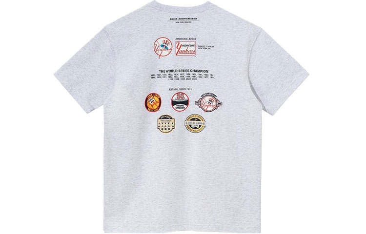 New Era Straight Fit T Shirt Unisex Gray