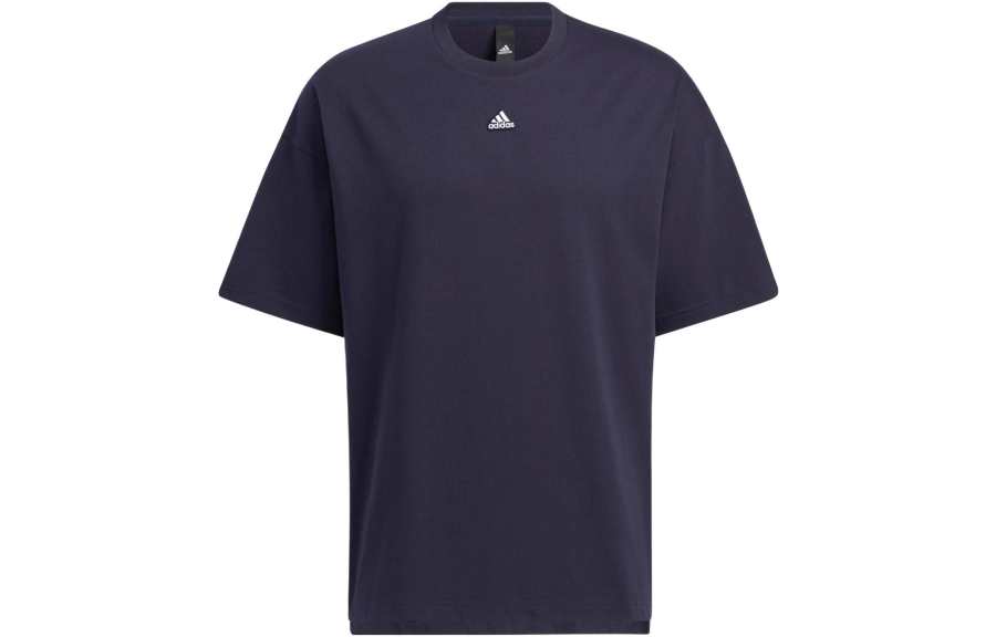 Adidas Adidas T Shirts Men's Blue Crew Neck Moderate Straight Fit