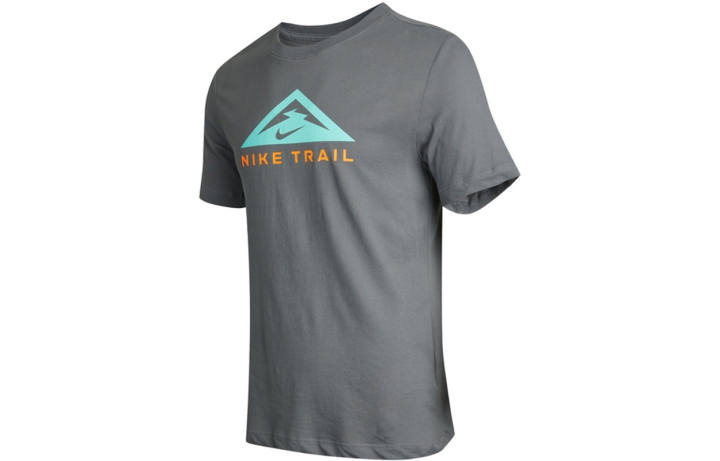 Nike Nike T Shirts Men's Dark Gray Crew Neck Moderate Straight Fit