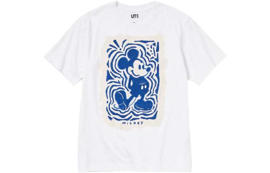 UNIQLO X Disney UNIQLO X , SS23 T Shirts Unisex White Crew Neck Moderate Straight Fit