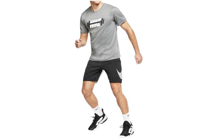 Nike Nike T Shirts Men's Gray Crew Neck Thin Straight Fit