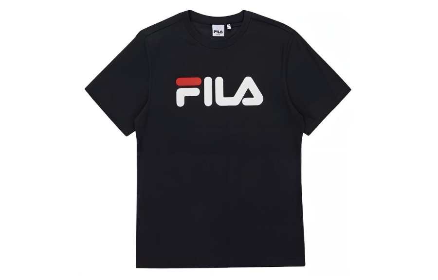 FILA T Shirt Korean Style Unisex Navy Blue