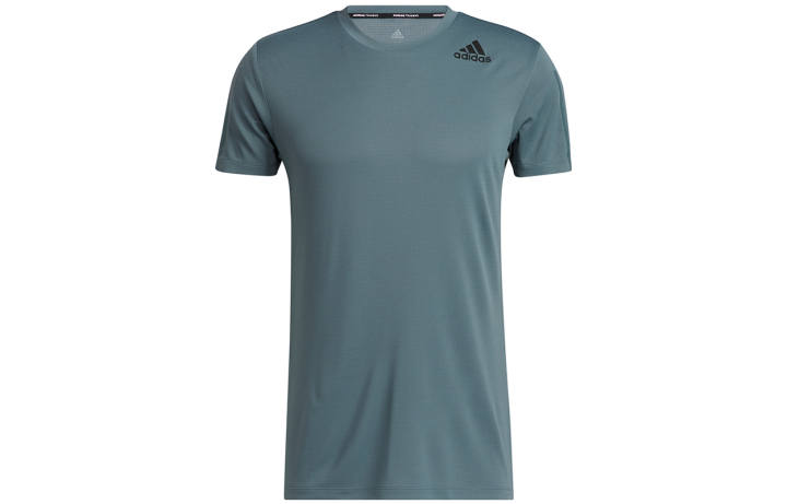 Adidas Adidas T Shirts Men's Blue Crew Neck Moderate Straight Fit
