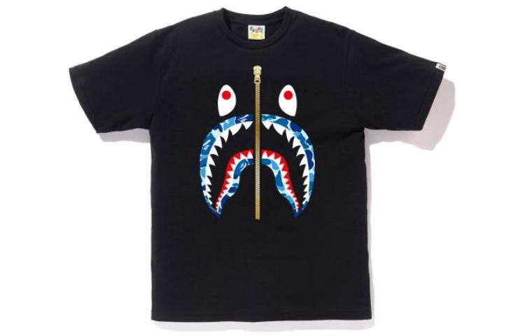 A BATHING APE Bape Abc Gold Zip Shark Tee