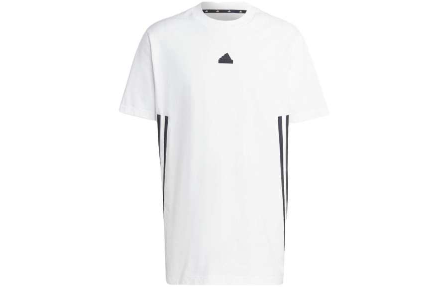 Adidas Adidas T Shirts Men's White Crew Neck Moderate Straight Fit