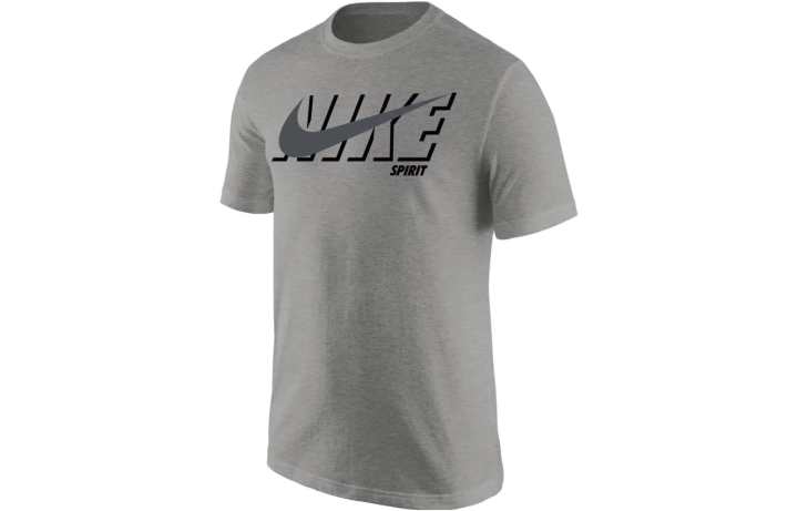 Nike Nike T Shirts Men's Light Gray Crew Neck Moderate Straight Fit