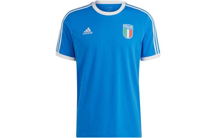 Adidas Adidas T Shirts Men's Blue Crew Neck Moderate Straight Fit
