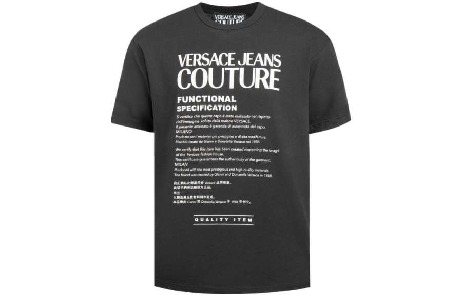 VERSACE JEANS COUTURE SS22 Regular T Shirt Men's Black