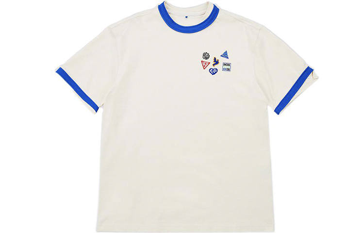 ADER ERROR ADER ERROR T Shirts Unisex Ecru Crew Neck Moderate Straight Fit