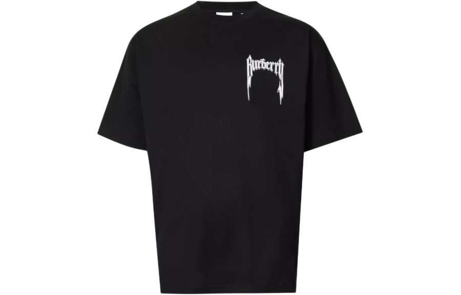 Burberry T Shirts Men's Black Crew Neck Moderate