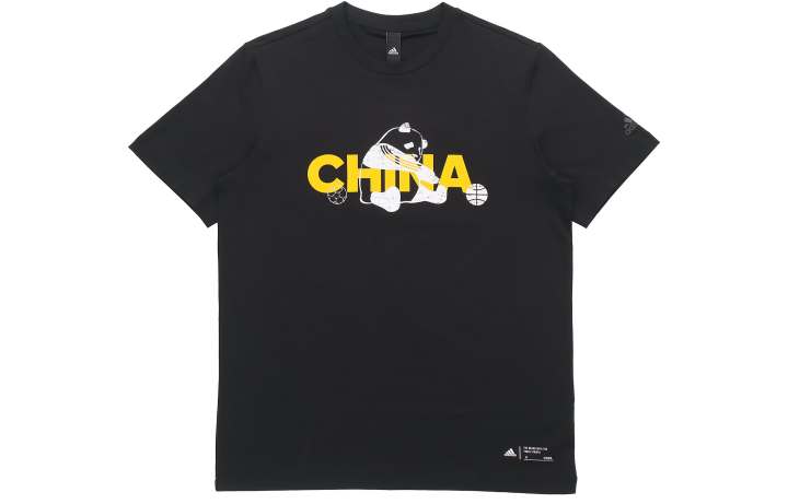 Adidas Adidas T Shirts Unisex Black Crew Neck Moderate Straight Fit