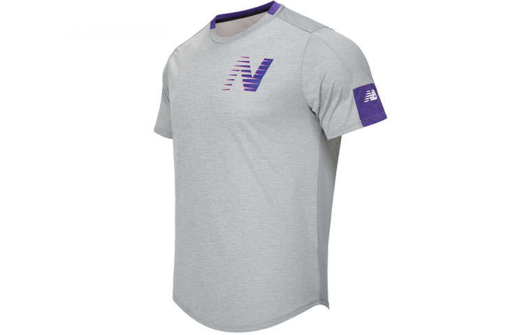 New Balance New Balance T Shirts Men's Gray Crew Neck Moderate Other