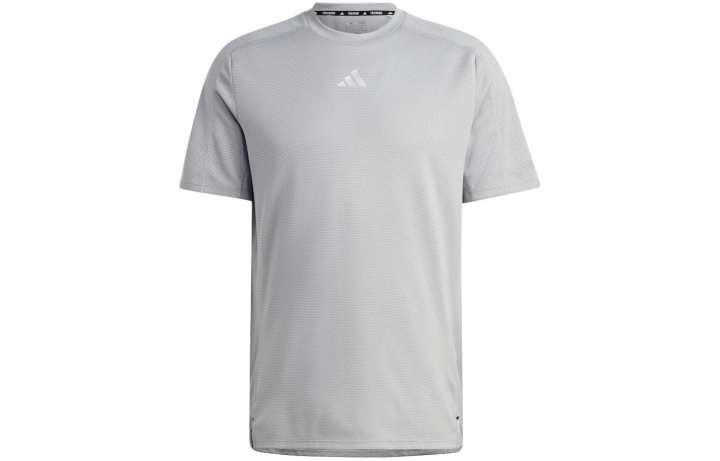 Adidas Adidas T Shirts Men's Gray Crew Neck Moderate Straight Fit
