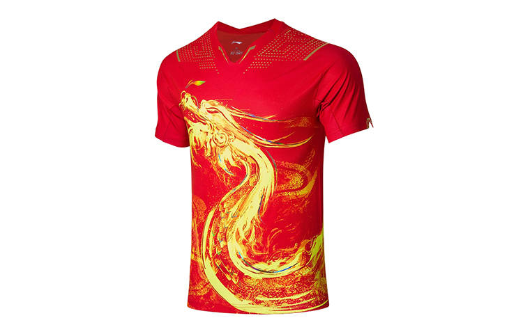 Li-Ning Li Ning Table Tennis Collection T Shirt Men's Red