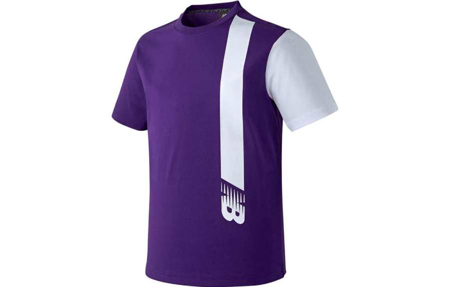 New Balance New Balance T Shirts Unisex Purple Crew Neck Moderate Straight Fit