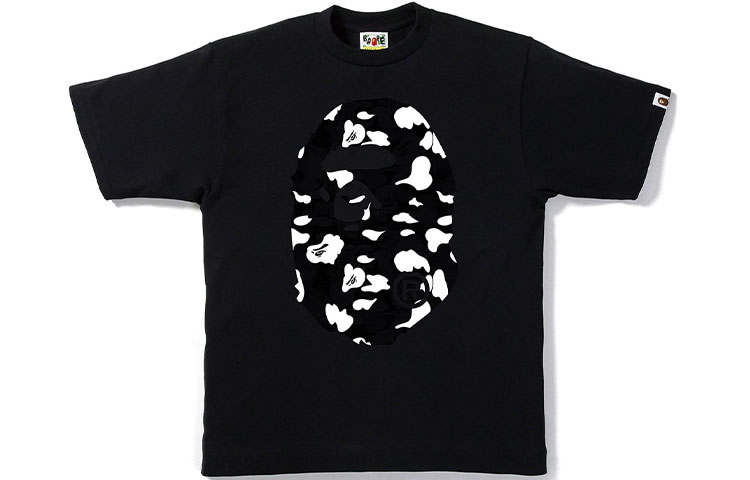 A BATHING APE Bape Stripe Abc Camo Big Ape Head Tee